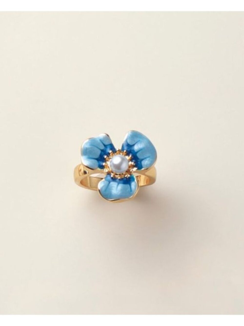 Avon Studio 1886 Bleu Bloom Fleur Ring-Size 6-New In Box